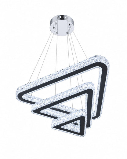 Modern geometric crystal LED pendant Chandelier
