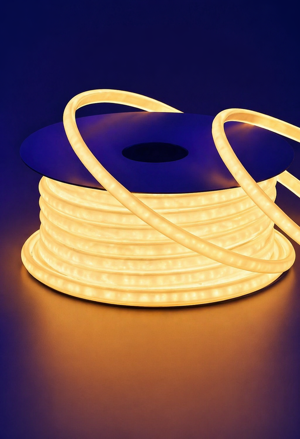 220V IP65 Outdoor Warm White COB LED Strip Light  8mm, Cuttable Every 12cm (30M Roll)