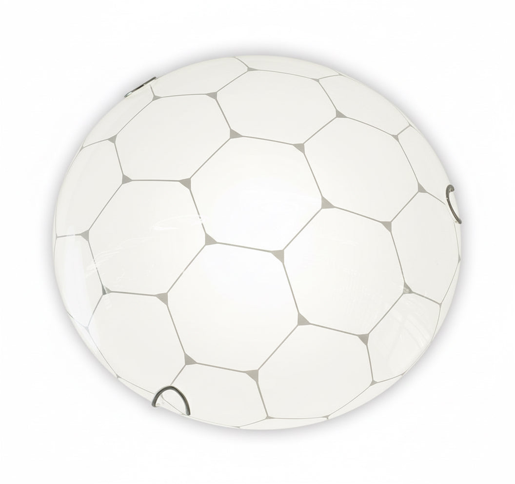Frosted Glass Ceiling Light Fitting  Modern Round Flush Mount