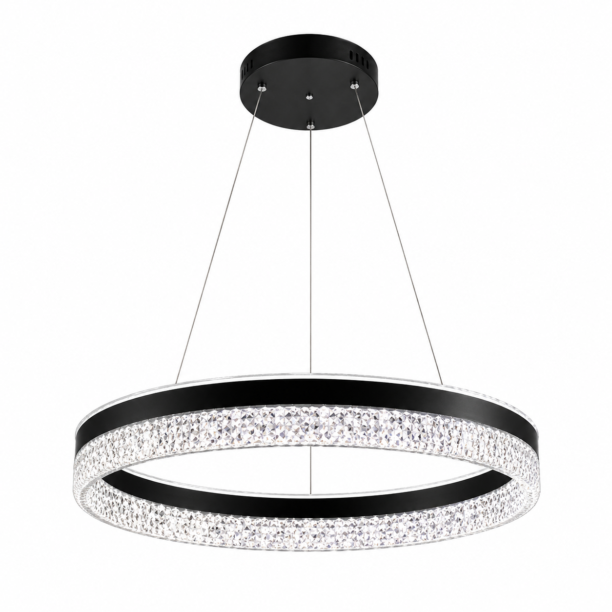 Modern black Iron, Acrylic, and Glass Crystal Chandelier (3 color).D9002/500