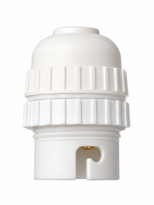 Ribbed lamp holder -white/black