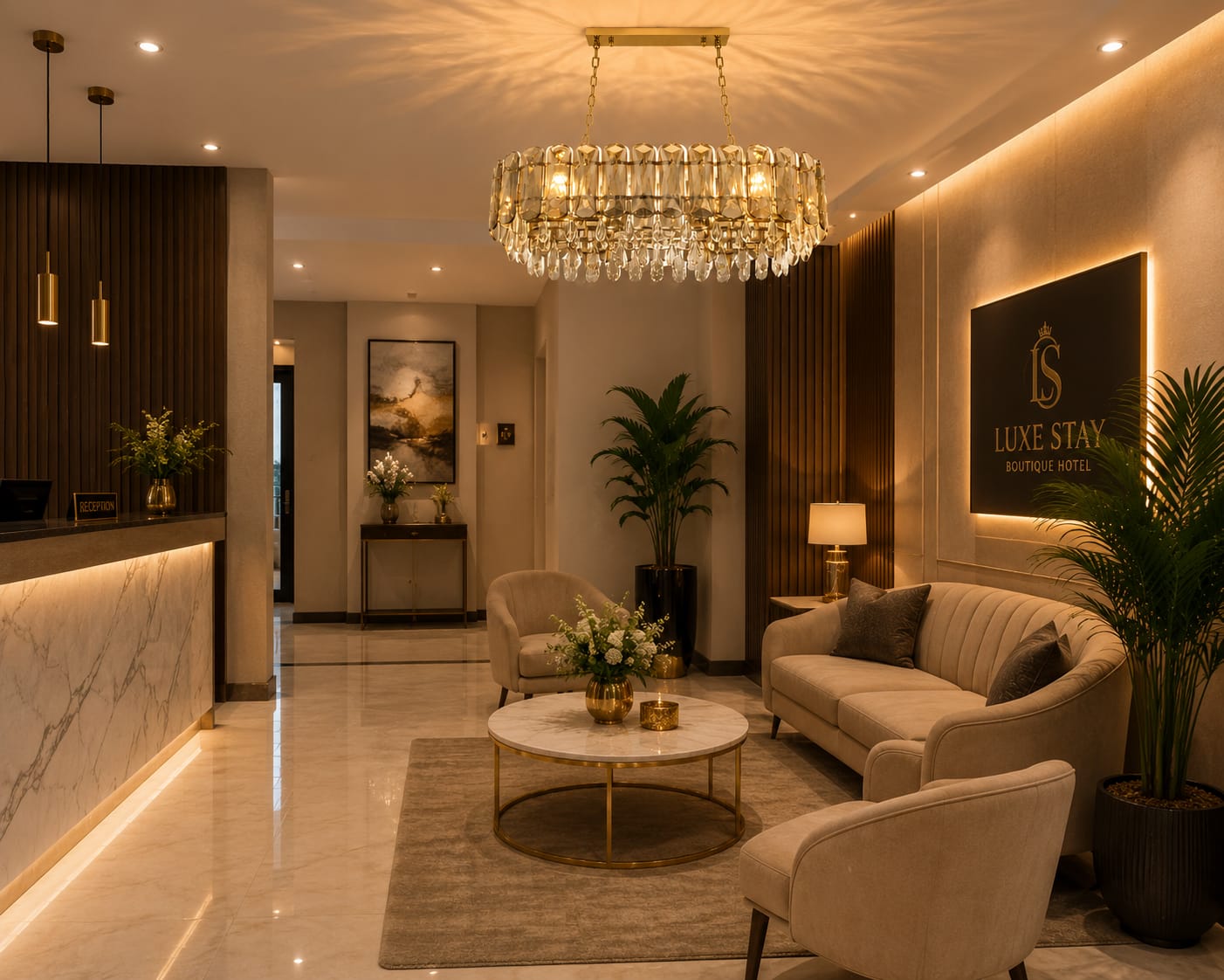 Luxury Gold Crystal Chandelier