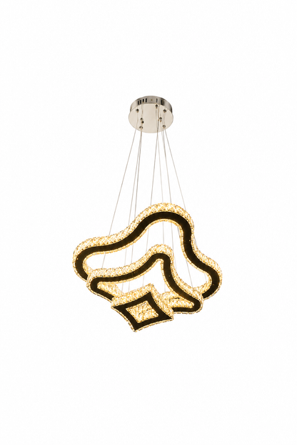 Sculptural crystal LED pendant Chandelier