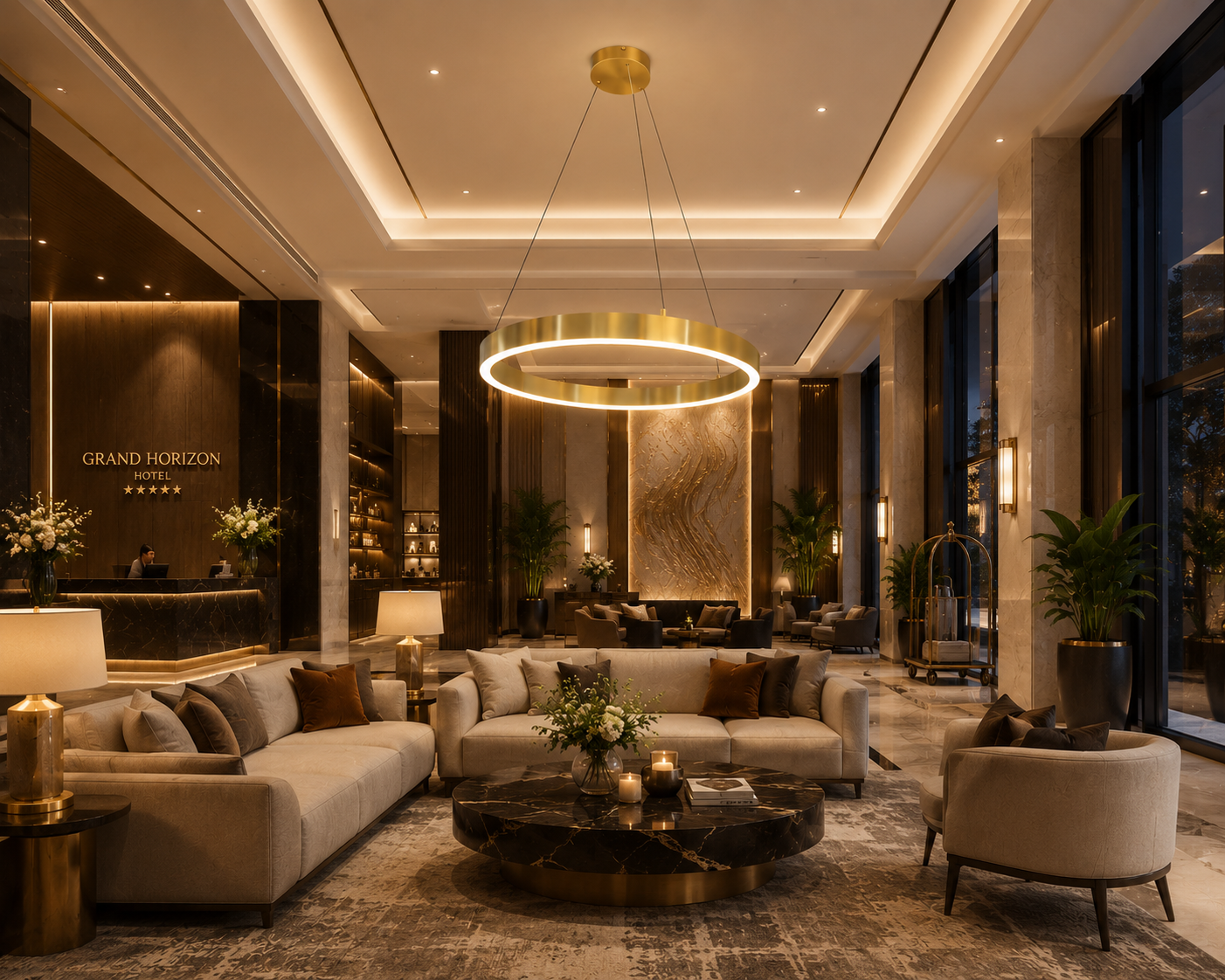 Modern LED Ring Pendant Light  2 Colour Changing Ceiling Light 45W (JMX23327/1PM)