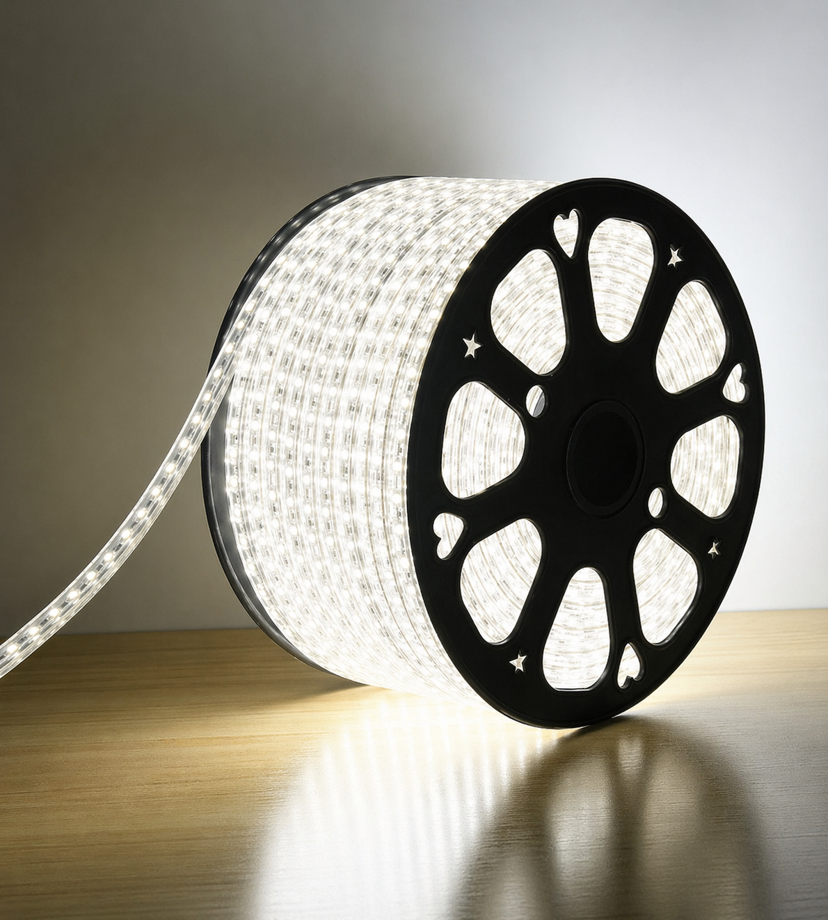 220V Cool White LED Strip Light  50 Meter Roll (6000K)