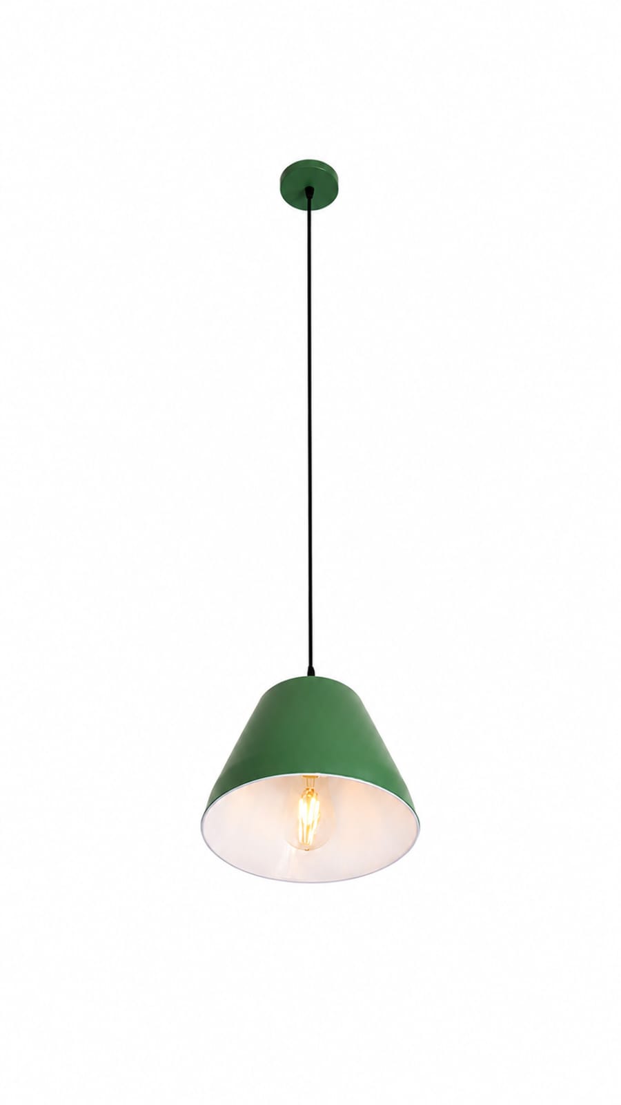Cone pendant light Green, black, white and grey