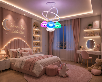 Modern RGB LED Kitchen Pendant Light  5 Colour Changing | Model 8073/3+1