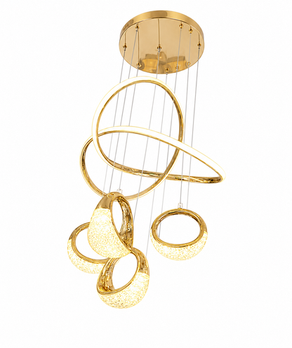 Modern 4 Ring LED Pendant Light  3 Color Changing (94436-4)