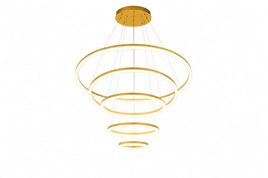 5 color Modern Ring Gold Premium Sense Dining Chandelier Pendant Light (5 Rings) 8120-4-6-8-10