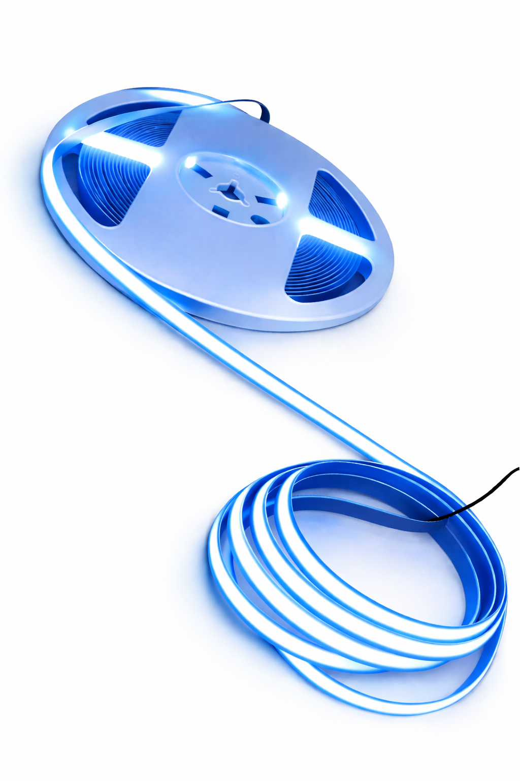 24V COB Blue LED Soft Light Strip  10m Roll (8mm)