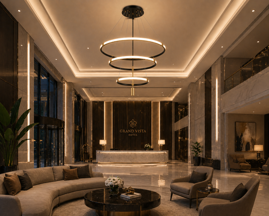 Modern 3-Ring LED Chandelier  3 Color Dimmable Gold Pendant Light (2049-4-6-8)
