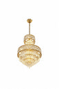 Regal Gold Crystal Chandelier – Elegant Multi-Tier Pendant Light