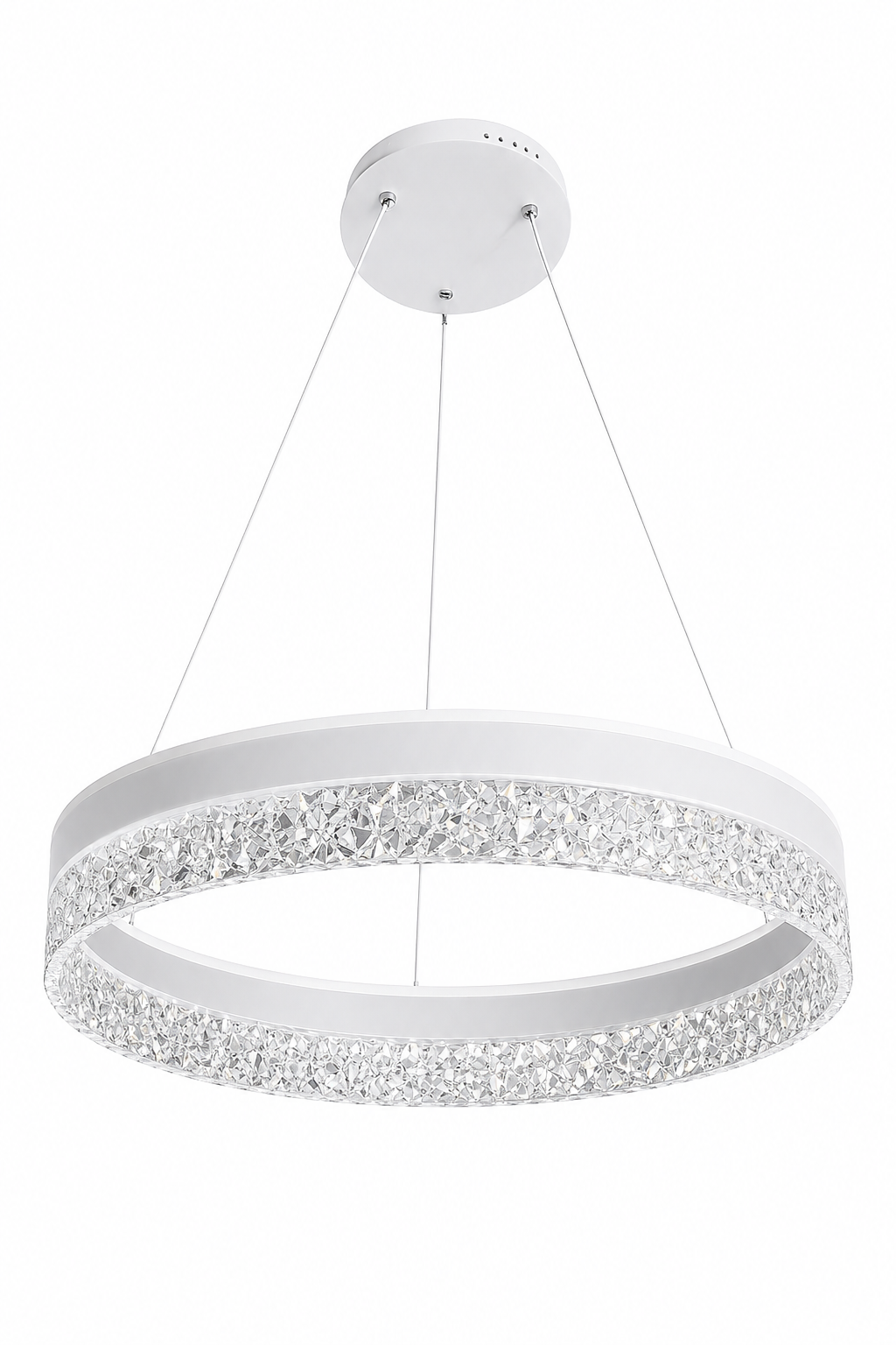 Modern Crystal Ring LED Chandelier  3 Colour Changing Luxury Pendant Light (D9003/500)