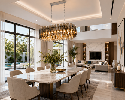 Luxury Smoked Crystal Chandelier Pendant Light  Model 5073/10P