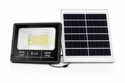 500W LED Solar Floodlight Kit  IP66 Waterproof Outdoor Security Light with Solar Panel & Remote Control