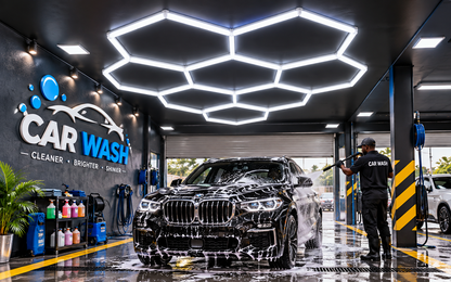 Hexagon LED Carwash lighting kit 6500k