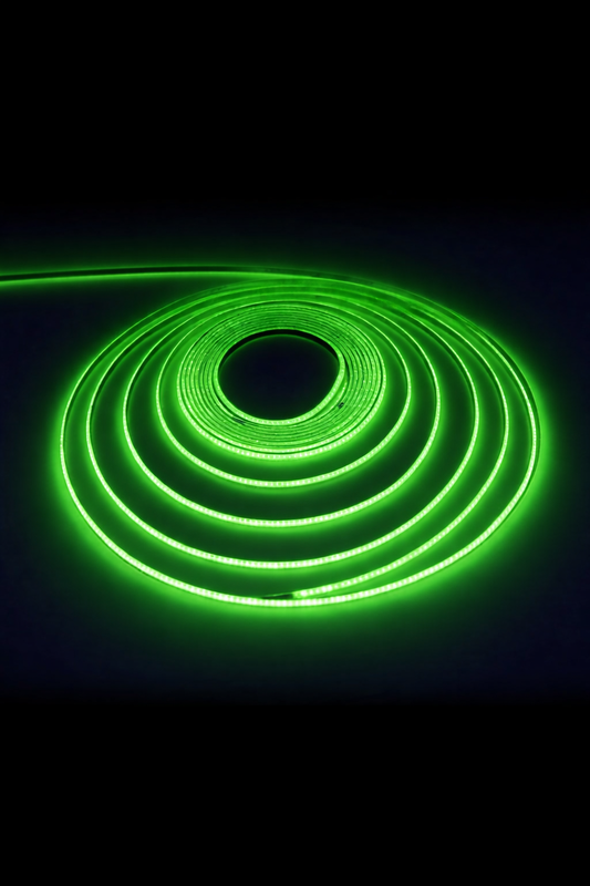 12V COB Green LED Strip Light  8mm (5m Roll)