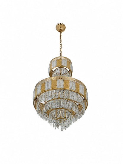 Royal Crystal Gold Tiered Chandelier