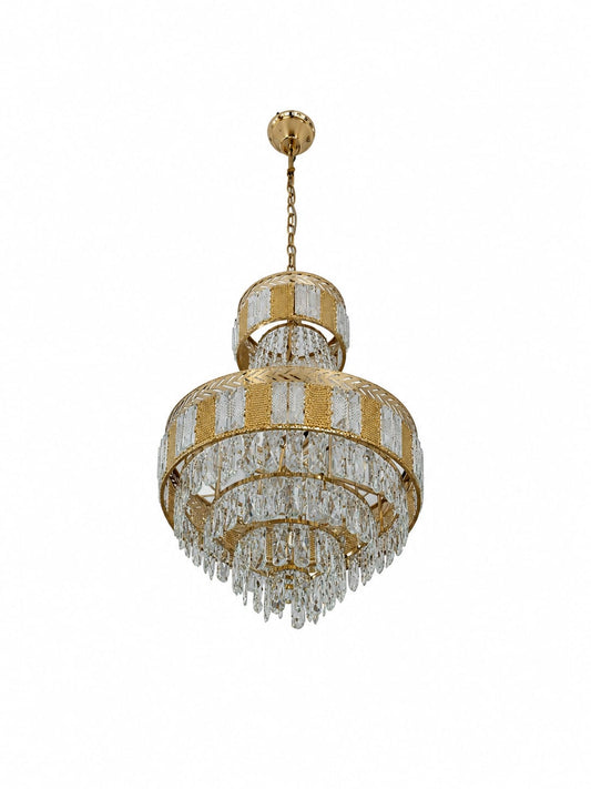 Royal Crystal Gold Tiered Chandelier