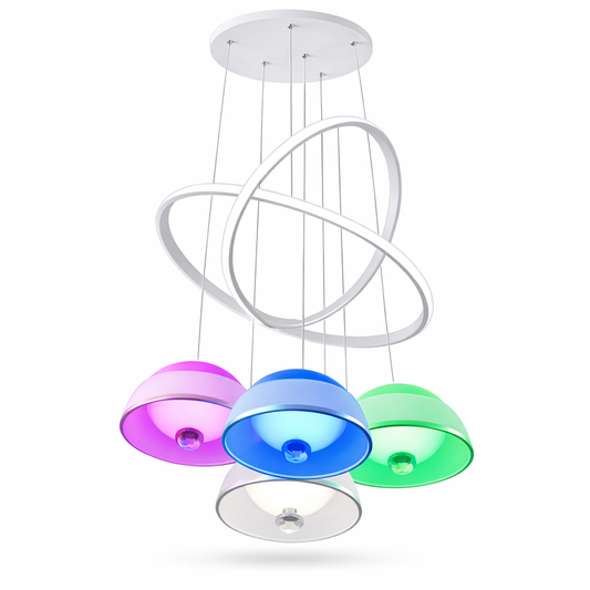 Modern RGB LED Kitchen Pendant Light  5 Colour Changing | Model 8073/3+1