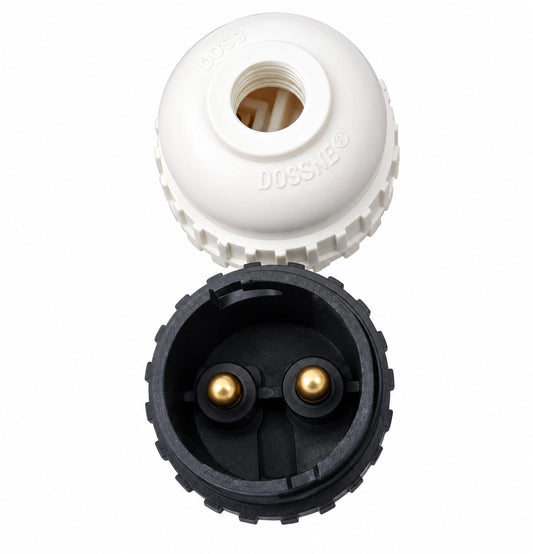Ribbed lamp holder -white/black