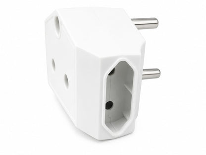 16A 3-pin round plug top R09 White