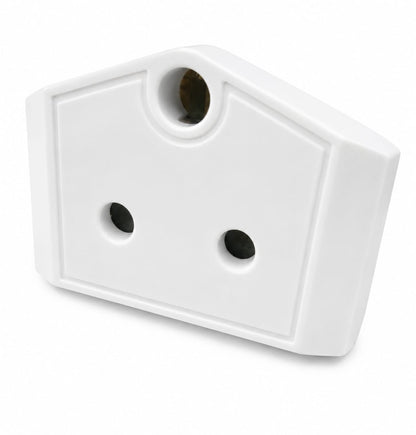 16A 3-pin round plug top R09 White